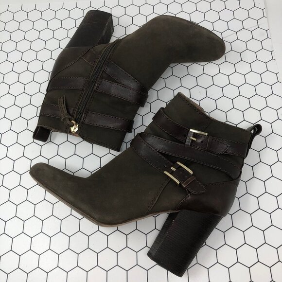 Louise et Cie Brown Leather Seneca Ankle Boots 8.5 - Picture 1 of 8